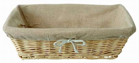 CORBEILLE OSIER RECTANGULAIRE 350 X 250 X H.100 MM